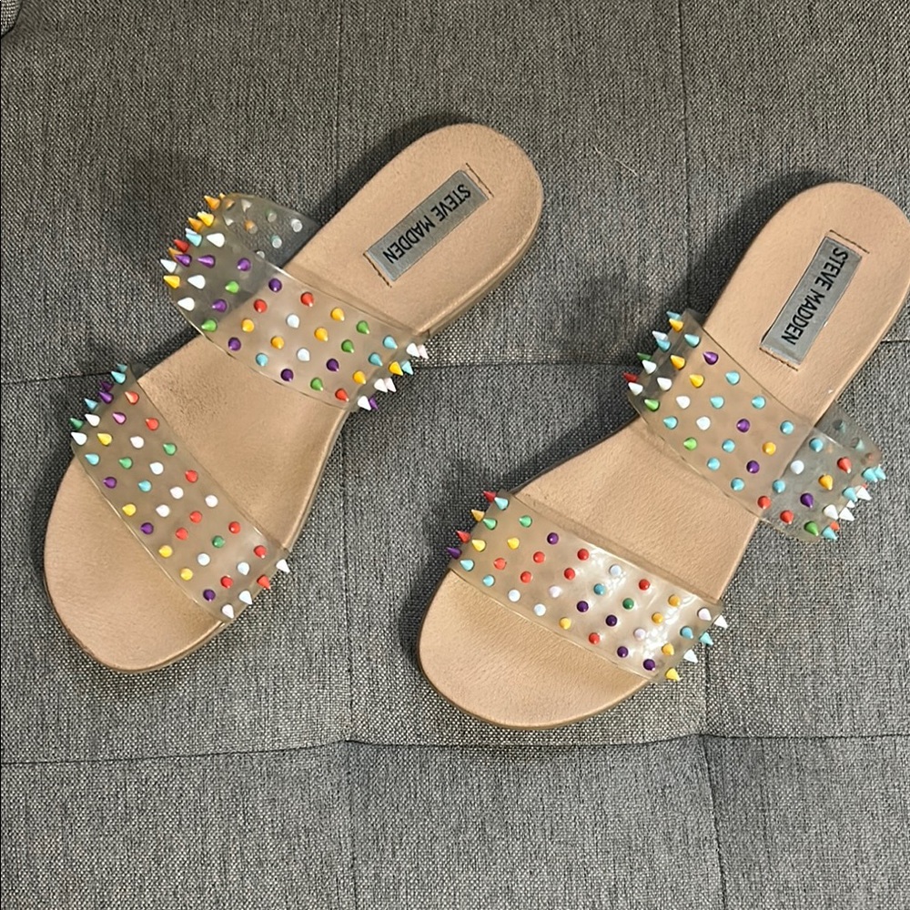 Steve Madden Tan Studded Women's Sandals